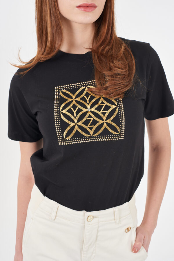 T-SHIRT DONNA GIROCOLLO, M/C - immagine 3