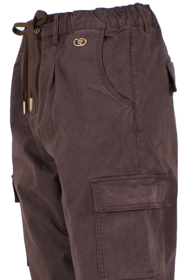 PANTALONE DONNA CON ELASTICO E COULISSE - immagine 7